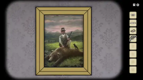 Servant of the Lake crow in a family hunting portrait, bird-adjacent missable beat